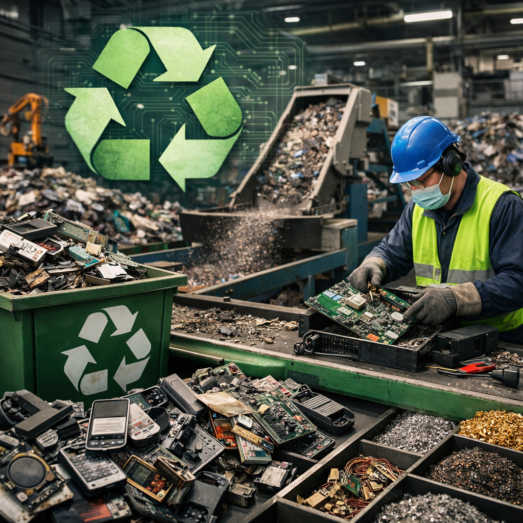 اعادة تدوير النفايات الالكترونية